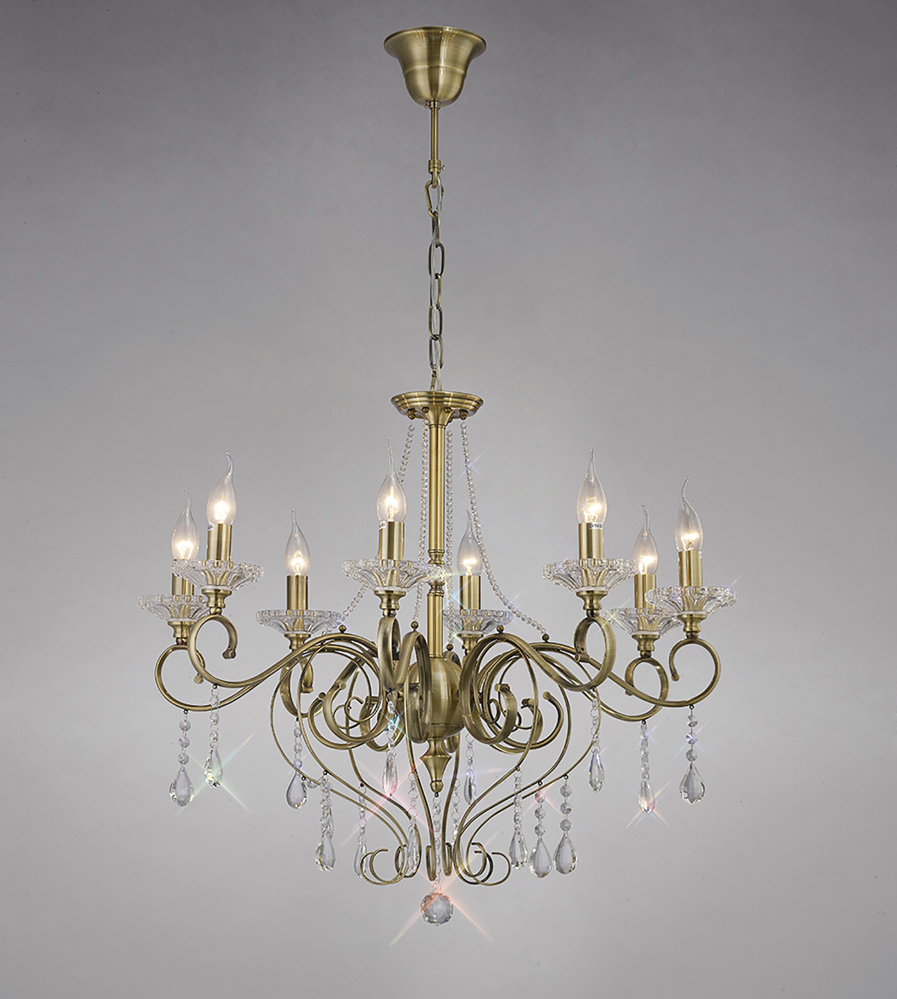 Libra Crystal Ceiling Lights Diyas Traditional Chandeliers